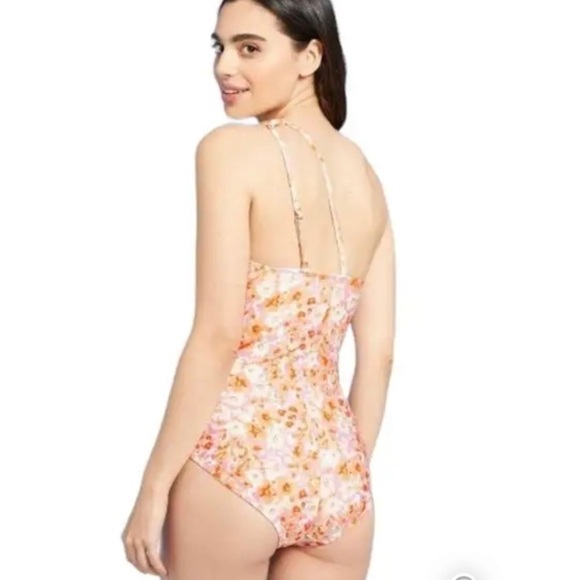 Kona sole peachy floral one shoulder swimsuit - Picture 3 of 12